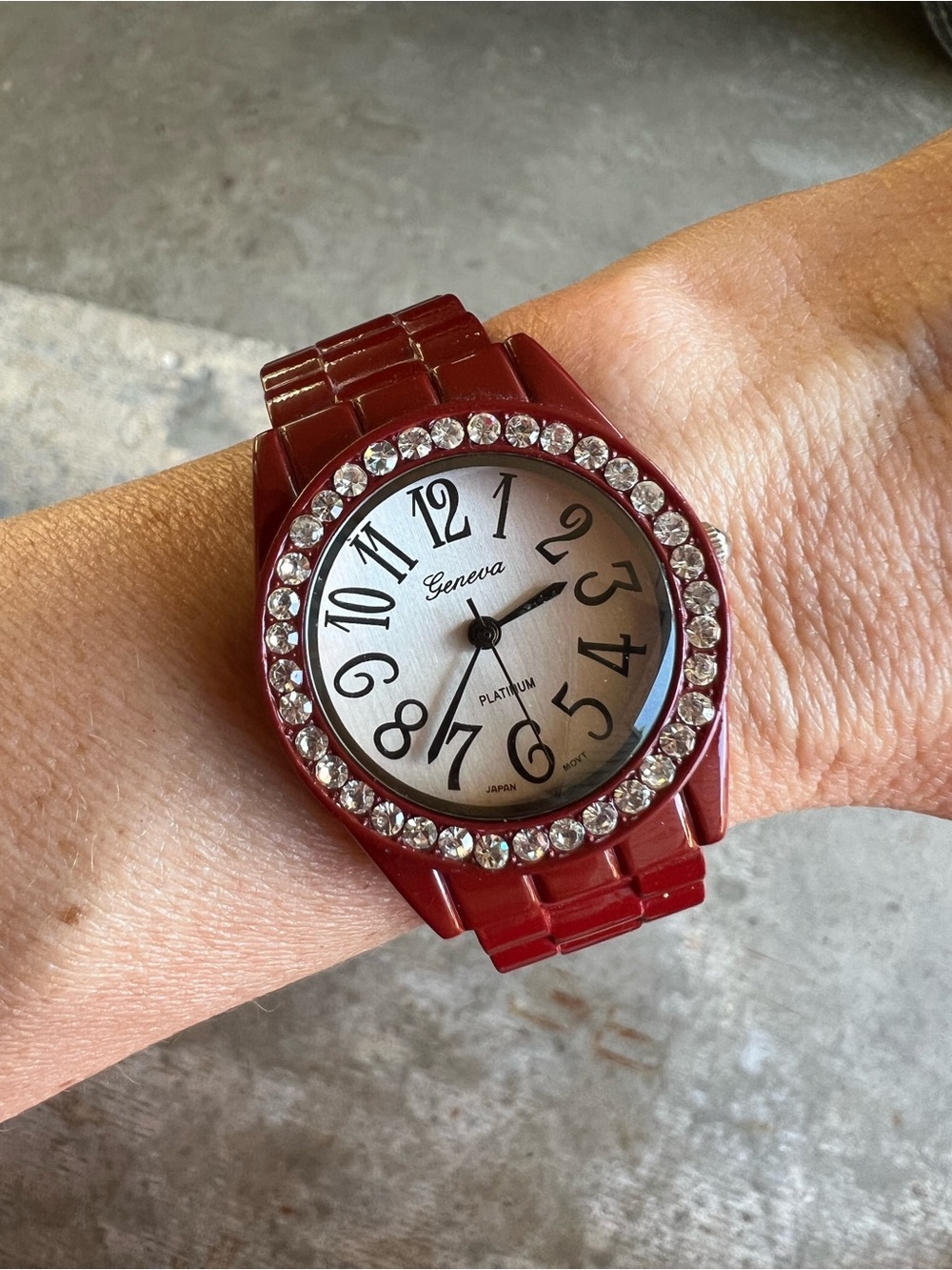 Red Geneva Y2K Watch